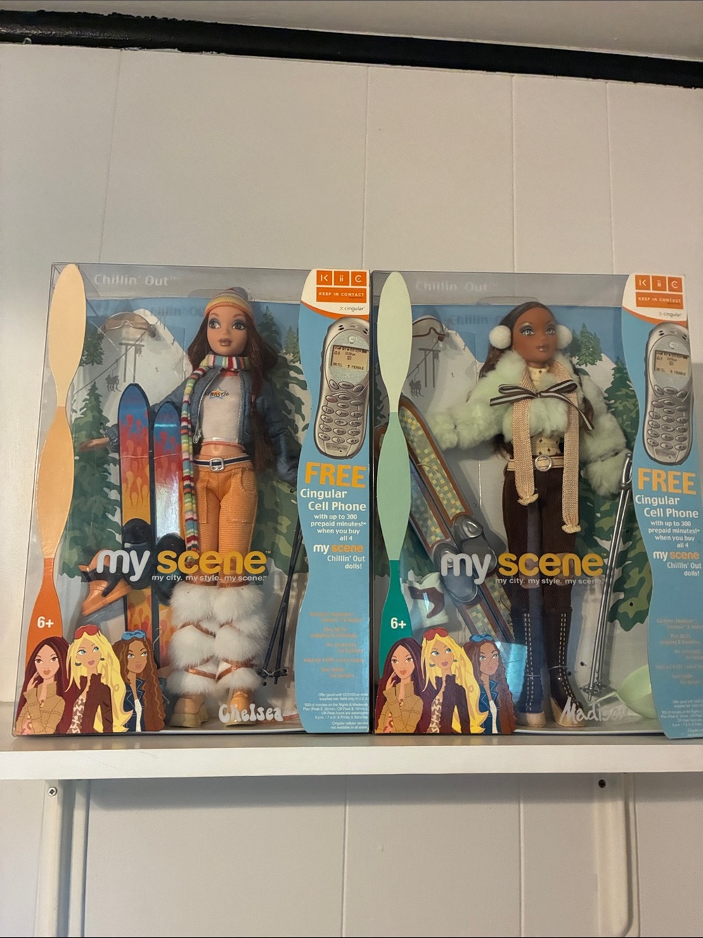 My Scene Ski Doll Set – Orange & Mint Winter Fashion Dolls